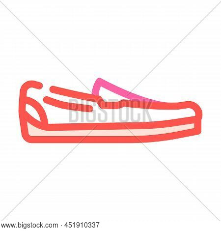 Moccasins Color Icon Vector. Moccasins Sign. Isolated Symbol Illustration