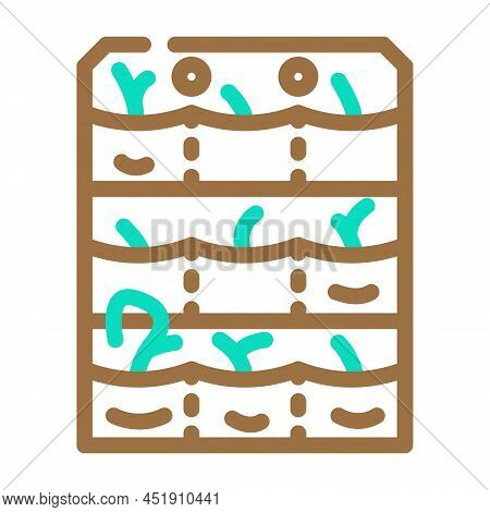 Seedling Growing Bags Color Icon Vector. Seedling Growing Bags Sign. Isolated Symbol Illustration