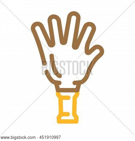 Clapper Fan Accessory Color Icon Vector. Clapper Fan Accessory Sign. Isolated Symbol Illustration