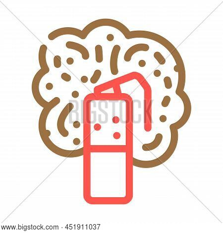 Smoke Bomb Color Icon Vector. Smoke Bomb Sign. Isolated Symbol Illustration