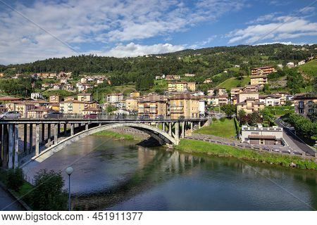 Picturesque Town On A Mountain River In The Mountains Of Italy San Pelegrino