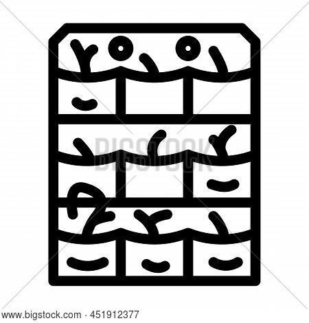 Seedling Growing Bags Line Icon Vector. Seedling Growing Bags Sign. Isolated Contour Symbol Black Il