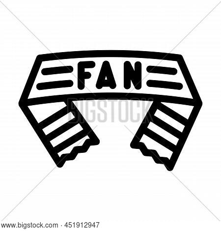 Scarf Fan Accessory Line Icon Vector. Scarf Fan Accessory Sign. Isolated Contour Symbol Black Illust