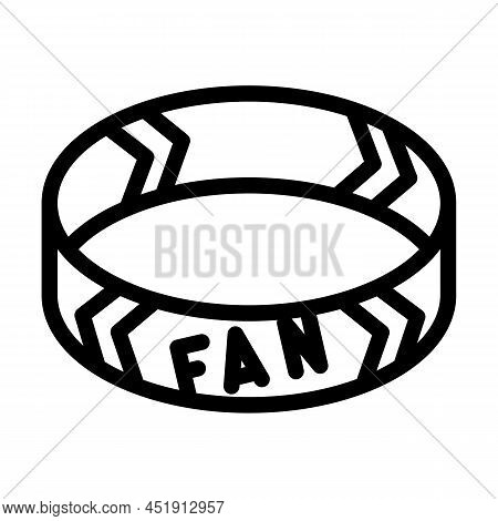 Bracelet Fan Line Icon Vector. Bracelet Fan Sign. Isolated Contour Symbol Black Illustration