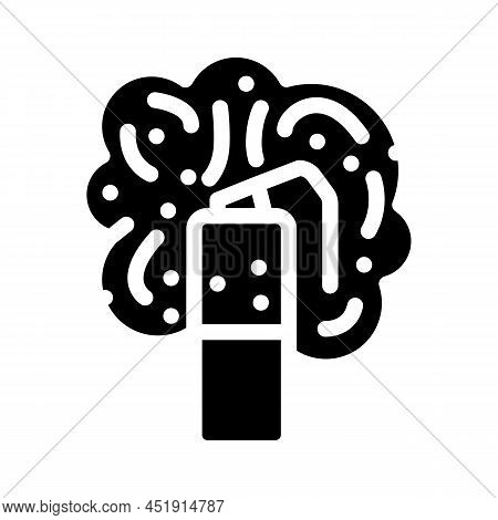 Smoke Bomb Glyph Icon Vector. Smoke Bomb Sign. Isolated Contour Symbol Black Illustration