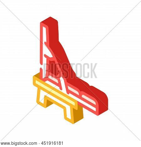 Portable Chair Isometric Icon Vector. Portable Chair Sign. Isolated Symbol Illustration