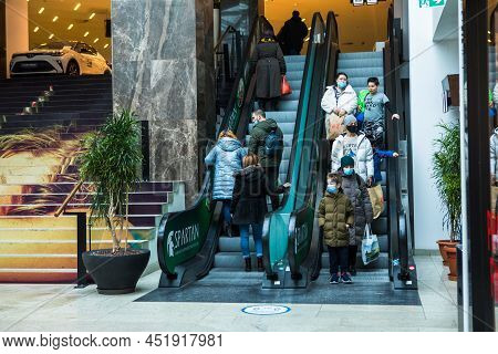 Iasi, Romania - Murch, 2022 : People At The Shopping Mall.