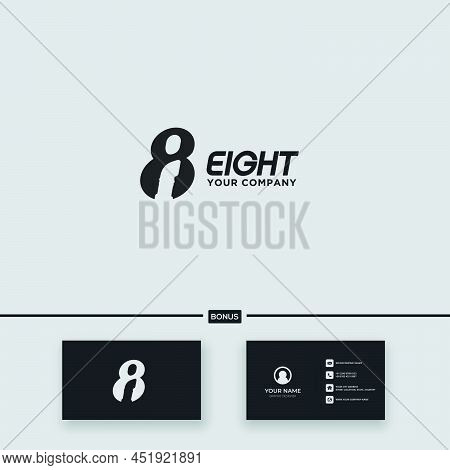 Letter 8 R Logo Simple Monogram Logo Sport Ball