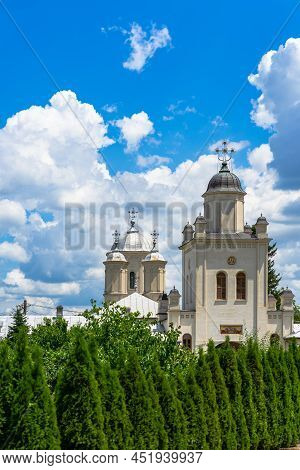 Architectural Details, Beautiful View Of An Orthodox Church Monastery Near Bucharest, Romania, 2021