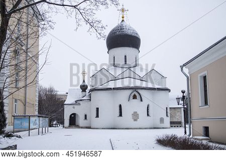 Moscow, Russia - 28 March 2022, Marfo-mariinsky Convent In Moscow, On Bolshaya Ordynka Street. Popul
