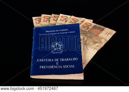 Brazilian Document Work And Social Security (carteira De Trabalho E Previdencia Social) With Brazili