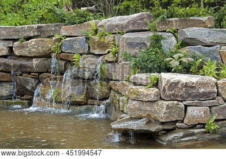 Waterfall On The Floriade The World Horticultural Expo In Venlo The Netherlands