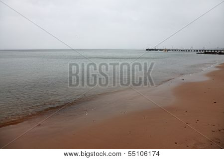 Autumn Sea In Orlowo, Gdynia Poland