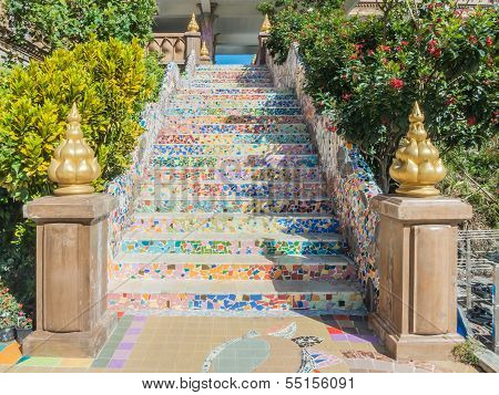 Colorful Tile Ladder And Floor