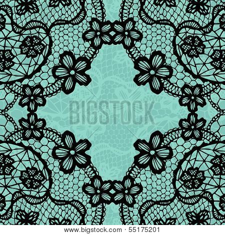 Vintage lace invitation card.