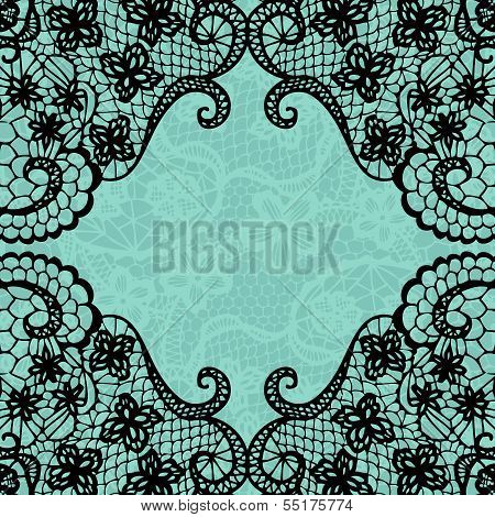 Vintage lace invitation card.