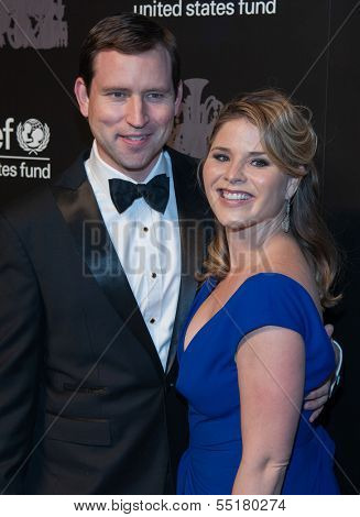 NEW YORK-DEC 3: TV host Jenna Bush Hager and husband Henry Chase Hager attend the 9th Annual UNICEF Snowflake Ball at Cipriani Wall Street on December 3, 2013 in New York City.