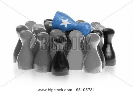 One Unique Pawn On Top Of Common Pawns