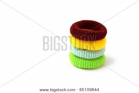 Scrunchy on white background