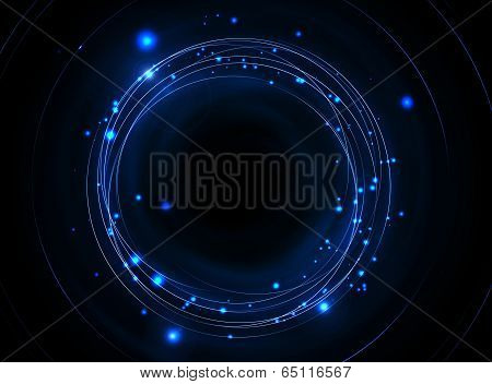 Blue Orbits Background