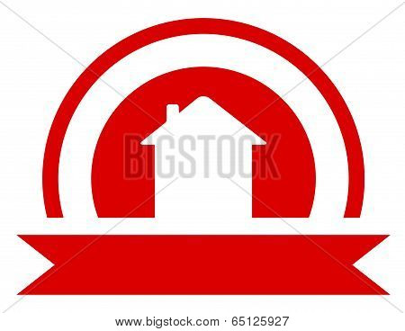 red real estate symbol