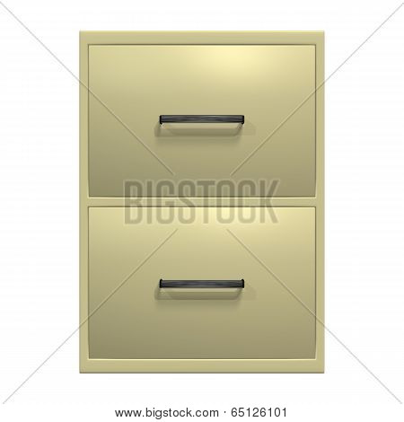 Filing Cabinet On White