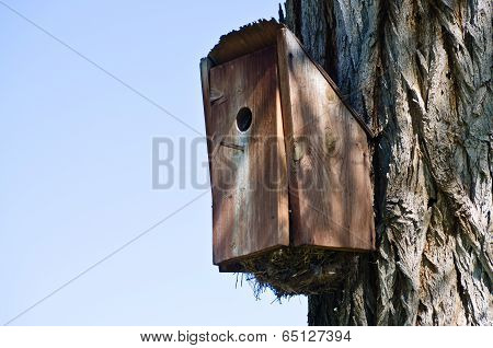 Overstuffed And Overflowing Birdhouse