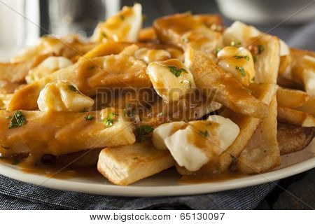 Unhealthy Delicious Poutine With French Fries