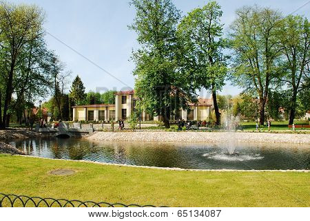 Uzupis Park In Vilnius City On May. Lithuania