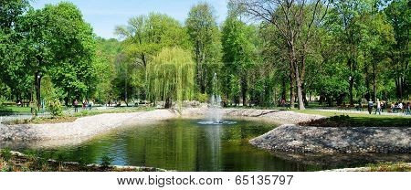 Uzupis Park In Vilnius City On May. Lithuania