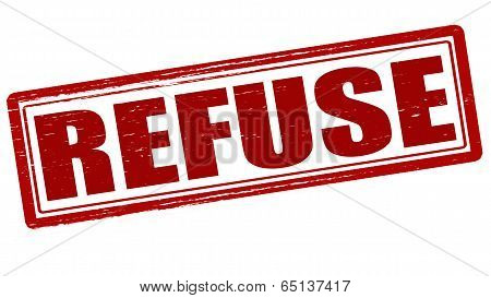 Stamp with word refuse inside vector illustration