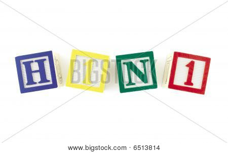 H1N1 ตัวอักษรบล็อกดูได้จากข้างต้น