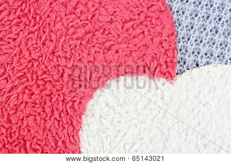 Surface Of Pink Fabric Patterned.