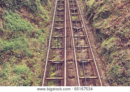 Cliff Rail On A Hill