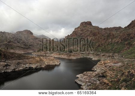 Soria Lake In Gran Canaria