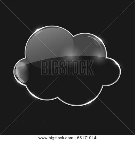 Vector Illustration of Glass  Cloud Icon