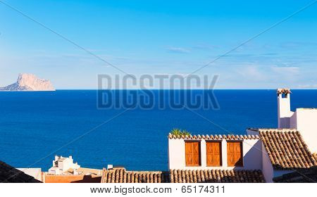 Altea old village in white whitewashed typical Mediterranean at Alicante Spain