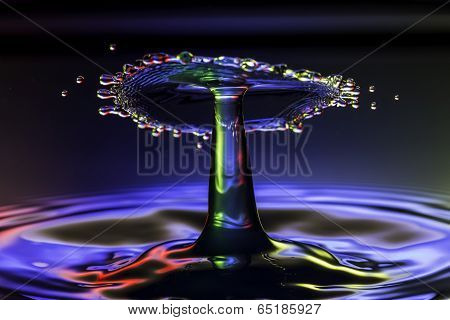 Blue watersplash with a large roof