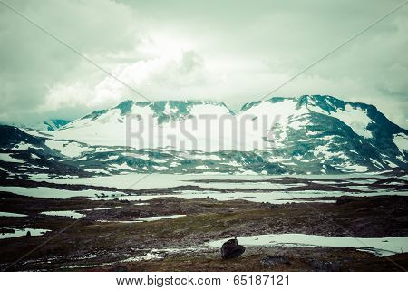 Veobrean Glacier Seen From Glittertind Mountain (jotunheimen National Park, Norway)
