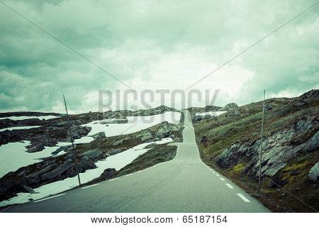 Mountain Scenery In Jotunheimen National Park In Norway