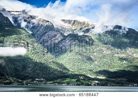 Sognefjord View On A Cloudy Day, Norway