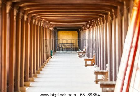 Arched Hall Of Hue Citadel, Vietnam, Asia.