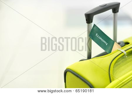 Travel Suitcase On White Background.