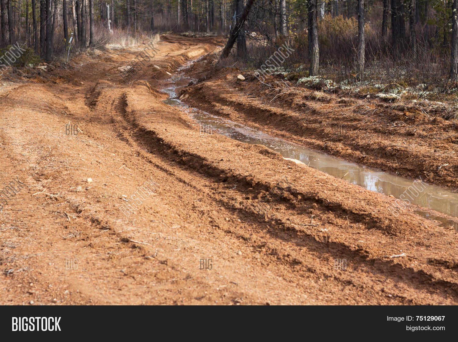 гравийная дорога. грязная дорога. Roads in mud. Trapper road. размытая дорога после дождя.