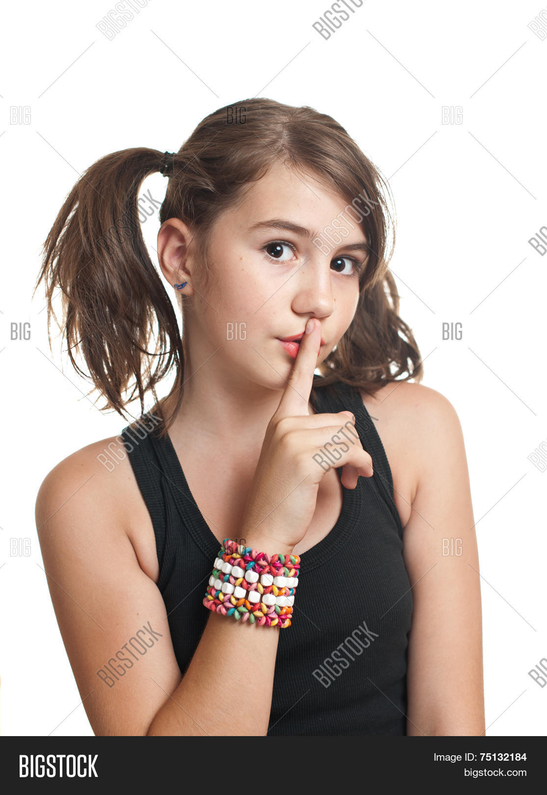 Beautiful Teen Girl Black Top Image & Photo | Bigstock