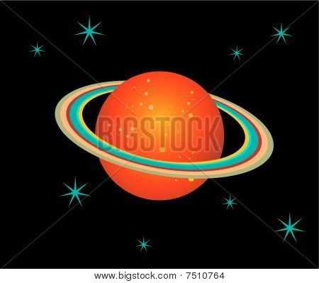 SATURN PLANET ILLUSTRATION