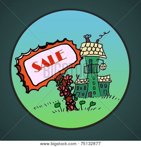 billboard on discounts in the fairy village