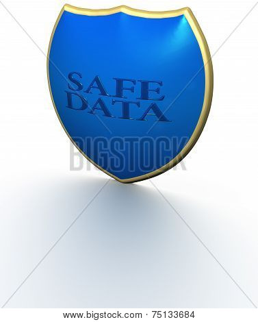Classical sheild isolated on the white