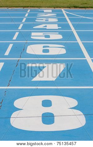Number on running track