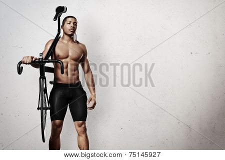 Athlete With Bicycle